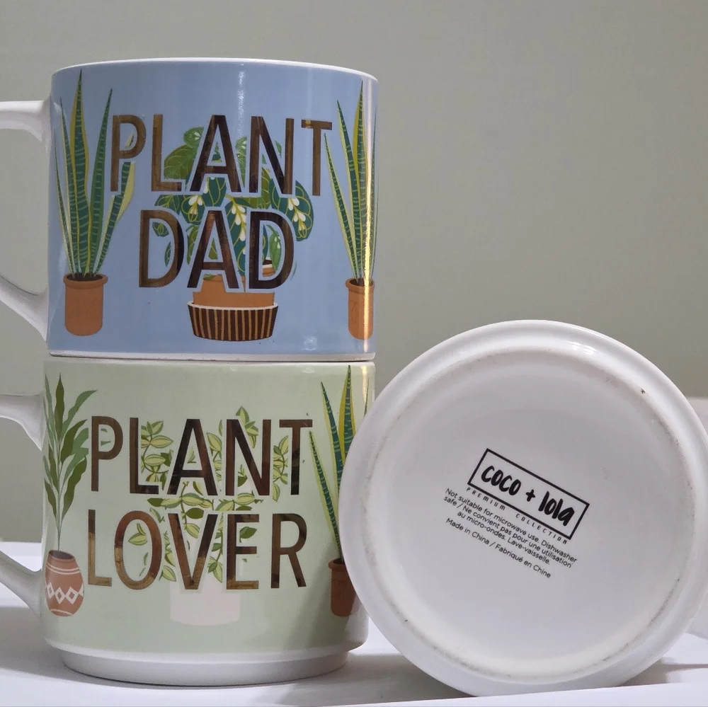 🌿 Coco+Lola Plant Lover+ Mom+ Dads Pastel Lover Mugs Set of 3 🌸 Spring Garden - Picture 8 of 10